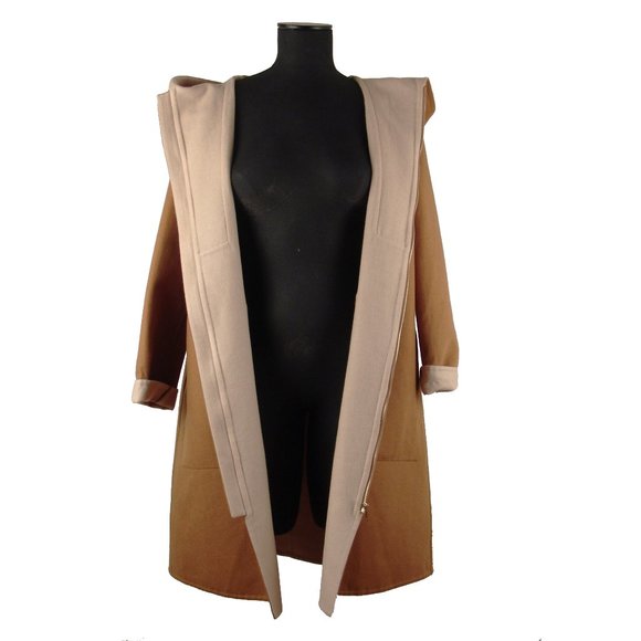 NEW Authentic HERMES Hooded Coat Jacket Zippered EU 34 Manteau Trois-Quarts - Picture 4 of 16